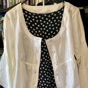 Sleeveless Dress with Shirt Jacket